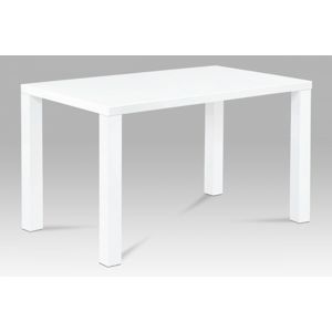 AUTRONIC AT-3006 WT jedálenský stôl 120x80x76cm, vysoký lesk biely